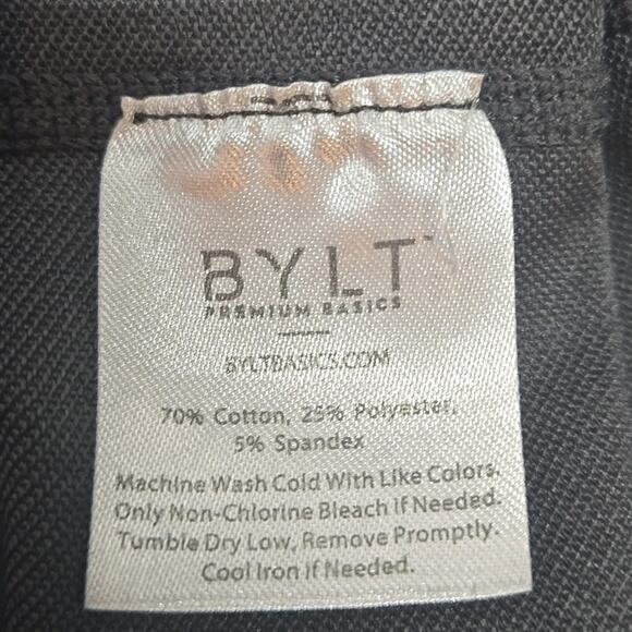 BYLT Drop Cut Short Sleeve Lux Tee  Grey Size Small - Picture 4 of 5
